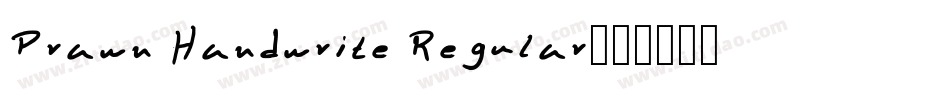 Prawn Handwrite Regular字体转换